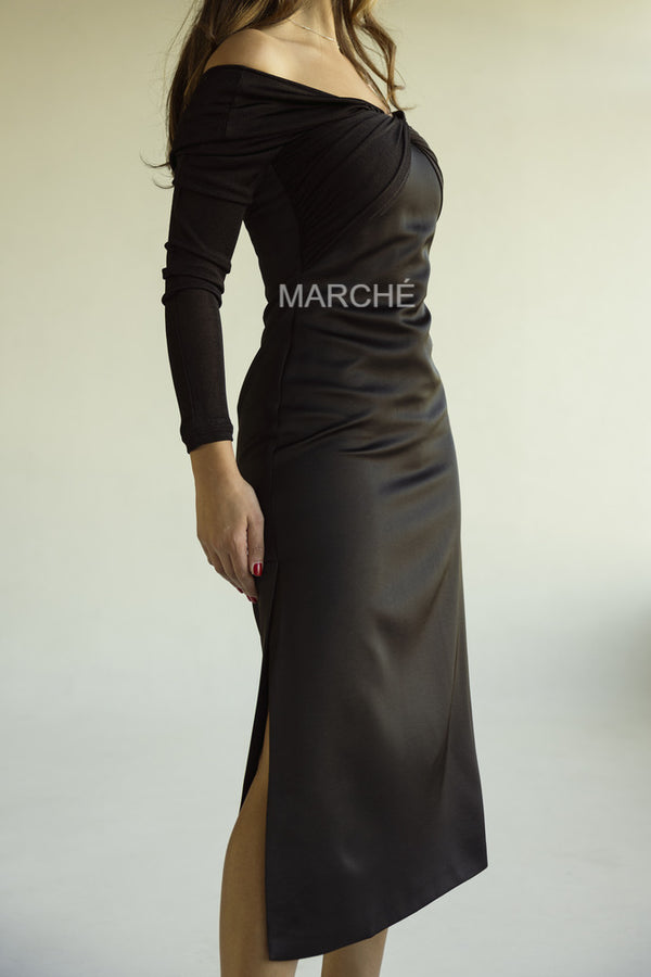 V-neck Velvet Solid Color Knit Cross Slim Long Sleeve
