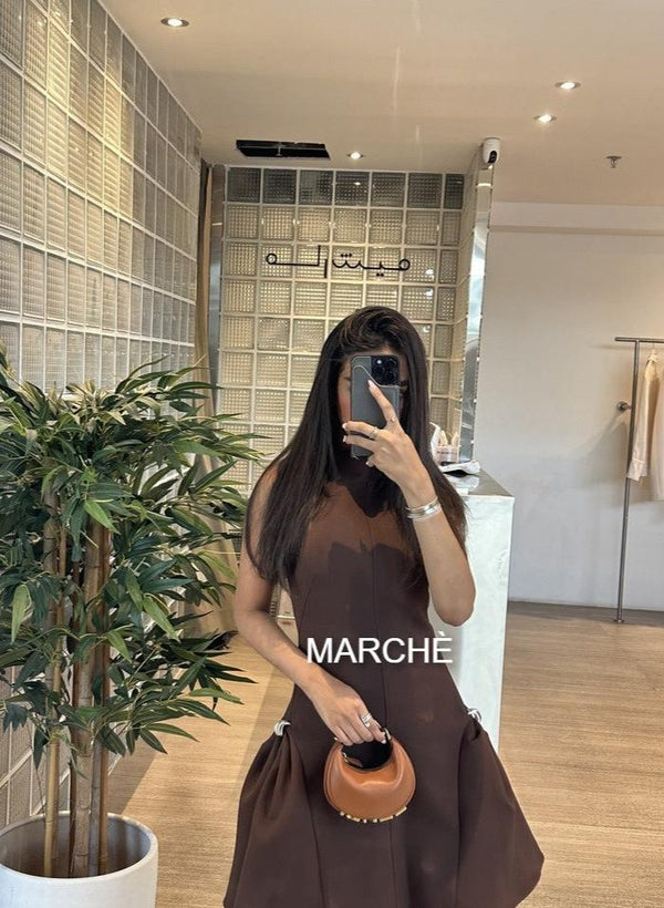 FASHION METAL BUTTON SHORT DRESS