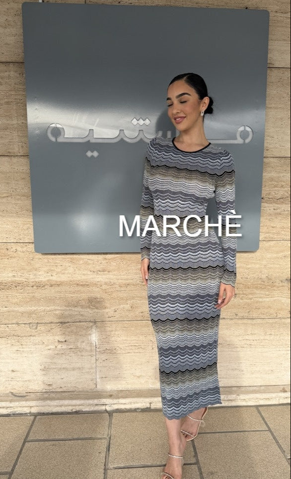 WAVE STRIPE BACKLESS