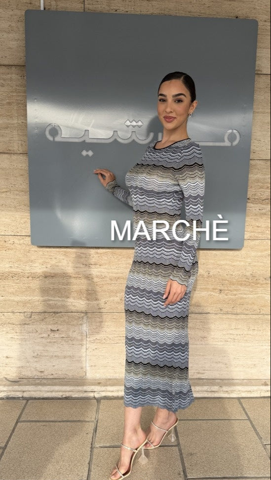 WAVE STRIPE BACKLESS