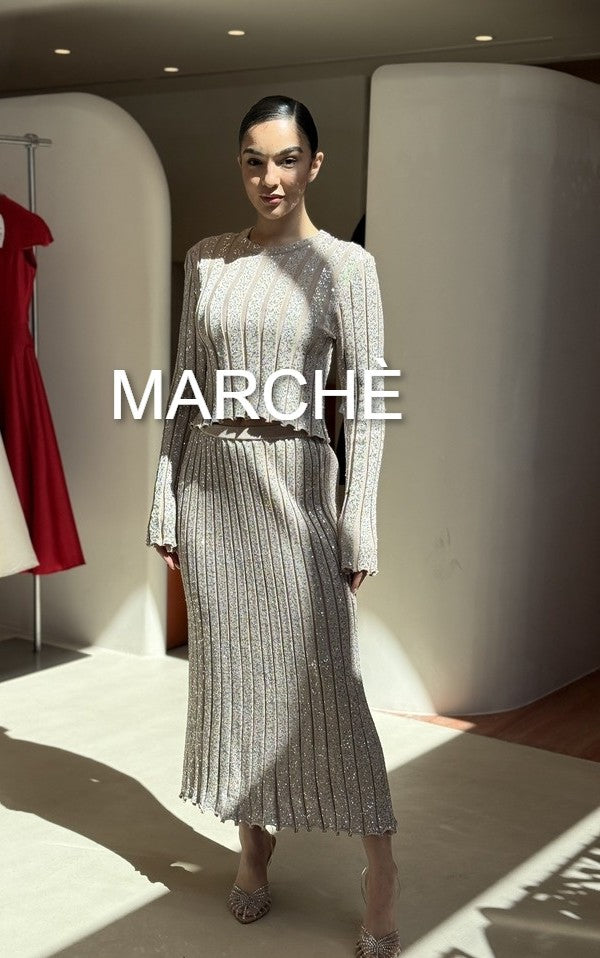 2 SET SHINY KNITTED STRIPE SUIT