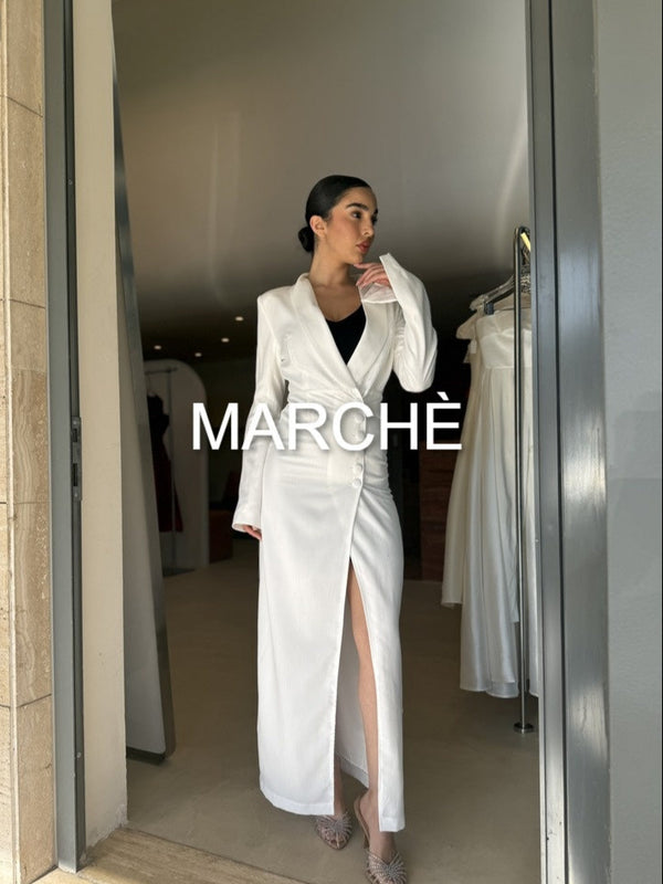 SLIM WHITE  LONG BODYCON