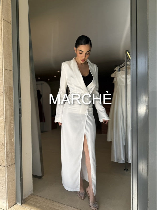 SLIM WHITE  LONG BODYCON