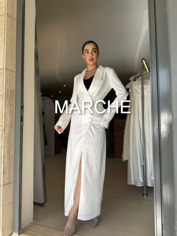 SLIM WHITE  LONG BODYCON