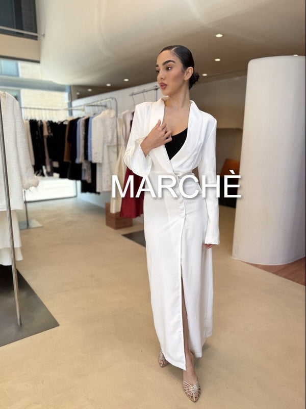 SLIM WHITE  LONG BODYCON