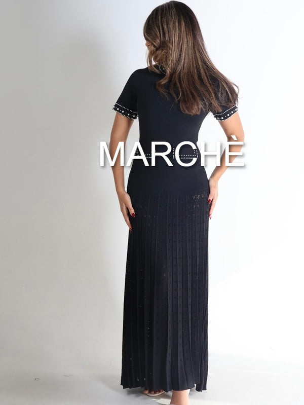BEADED KNIT DRESS