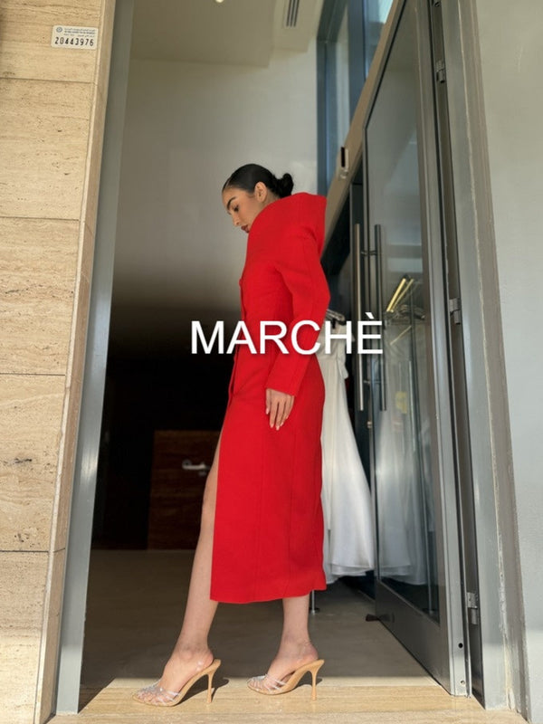 STAND UP COLLAR DRESS