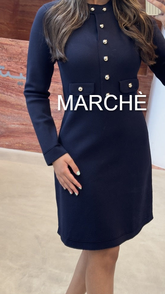 CINCHED METAL BUCKET SHORT DRESS