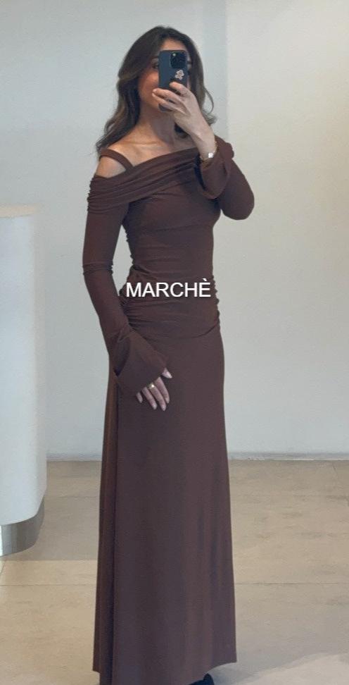 OPEN SHOULDER LONG DRESS