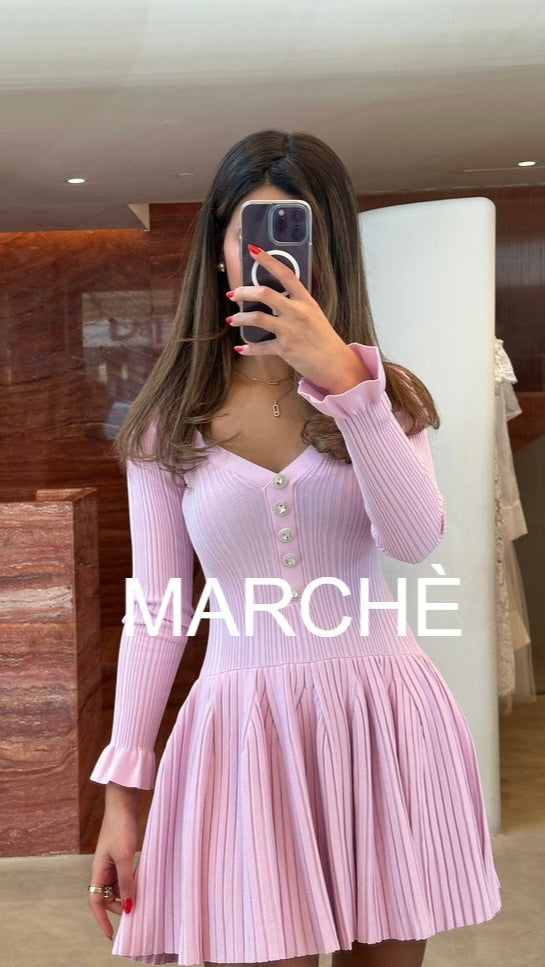 OFF  SHOULDER RIBBED DRESS
