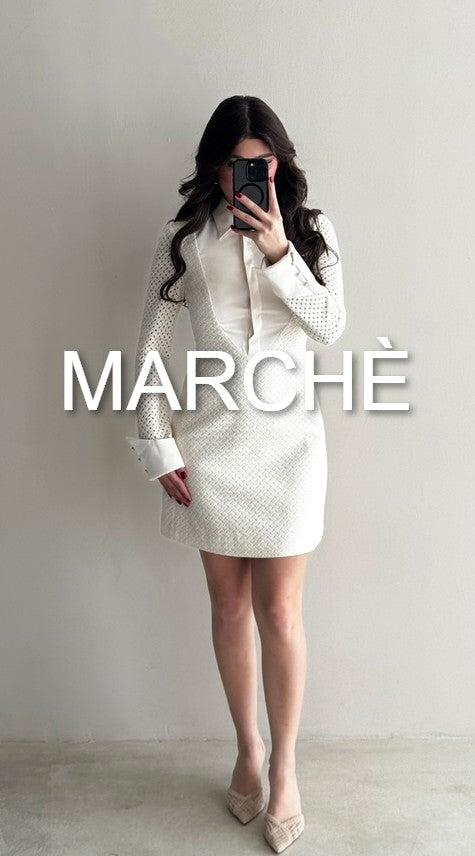 SATIN COTTON MESH MIDI