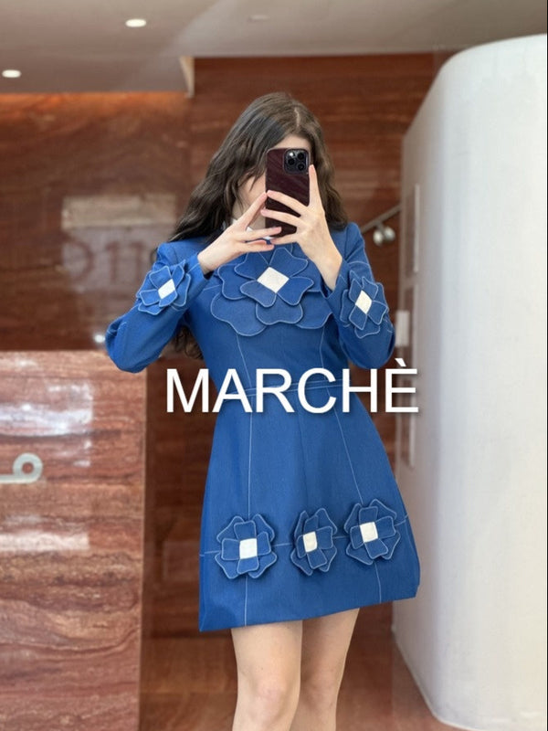 RETRO BLUE GARDEN LONG SLEEVE