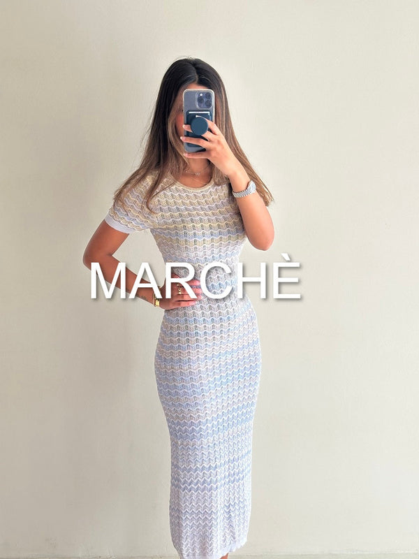 GRADIENT KNITTED ROUND COLLAR