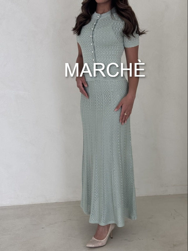 KNITTED WITH PEARL BUTTONS