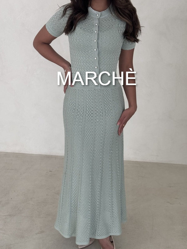 KNITTED WITH PEARL BUTTONS