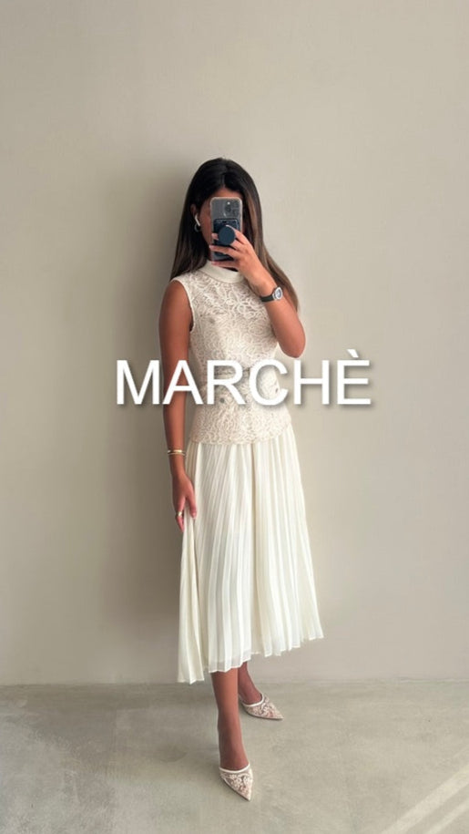 PLEATED MIDI ROBE