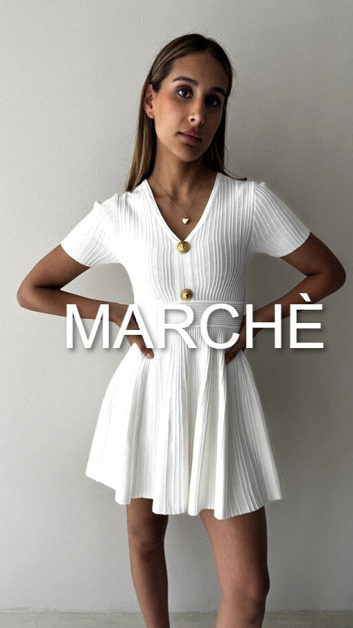 BUTTON SHORT SLEEVE A-LINE MIDI DRESS