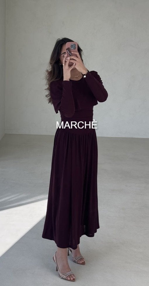 GRACE HIGH NECK CAPE RUFFLE