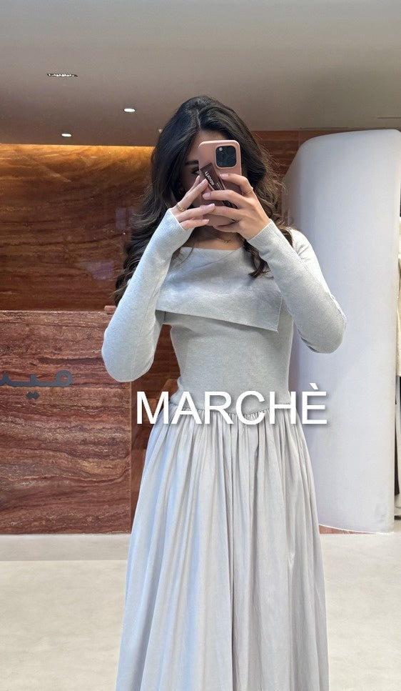 SLIMMING SLASH NECK SOLID