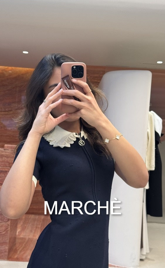 LACE NECK WITH ZIPPER