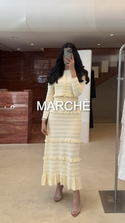 SLEEVELESS LONG DRESS WITH CARDIGAN
