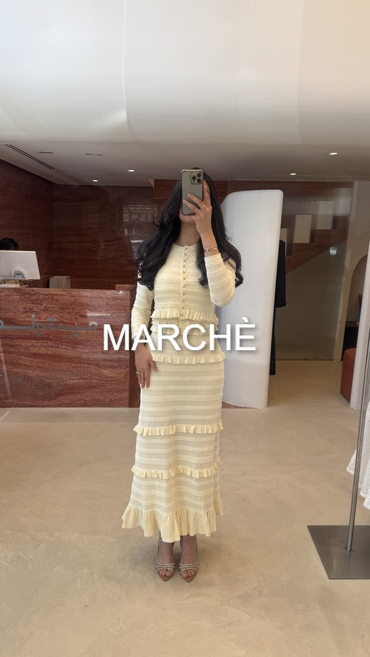 SLEEVELESS LONG DRESS WITH CARDIGAN