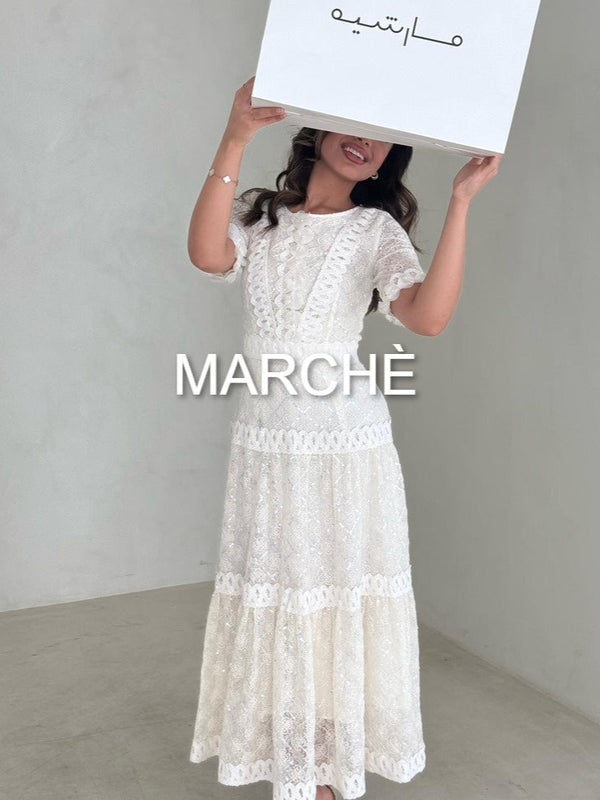 LACE SEQUINS HALF SLEEVE