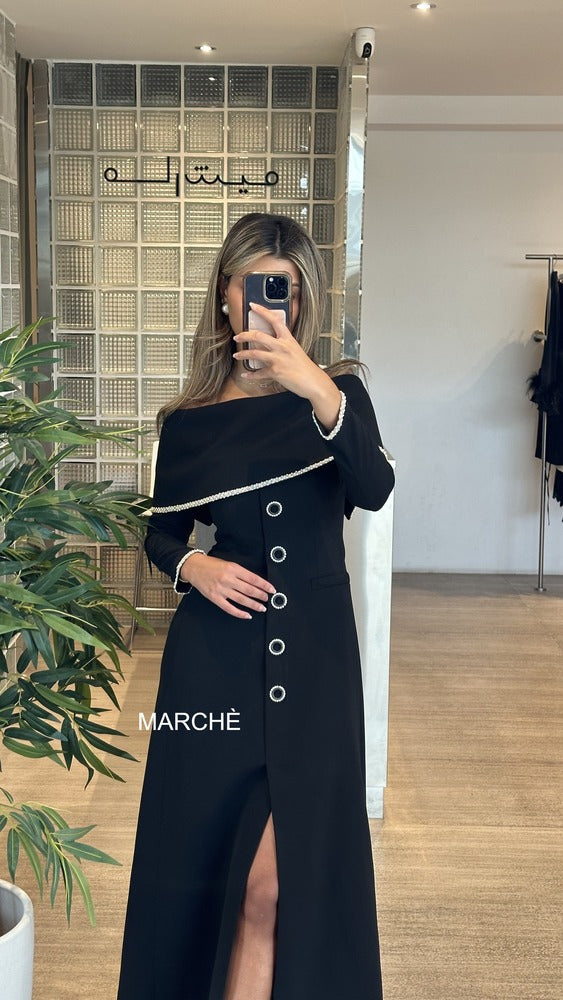 OFF SHOULDER WITH PEARL LINING
