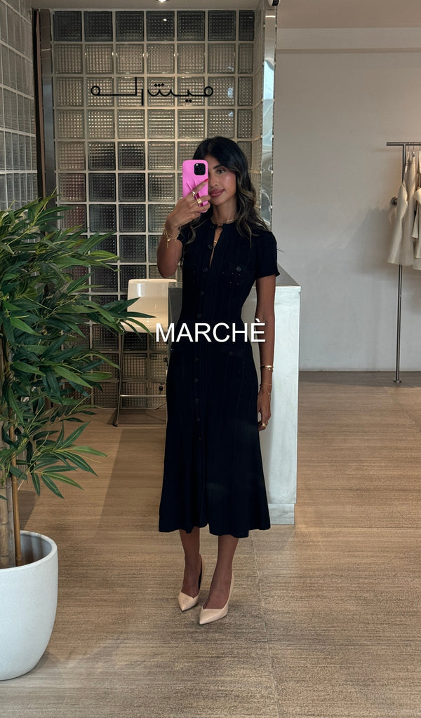SHORT SLEEVE O-NECK KNIT THREAD