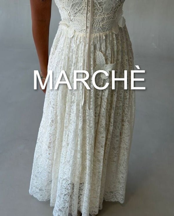 MODEST LACE PLEAT A-LINE