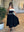 DIAGONAL COLLAR SLEEVELESS MID-CALF DRESS