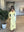 KNITTED COLLAR WITH POCKET LONG DRESS