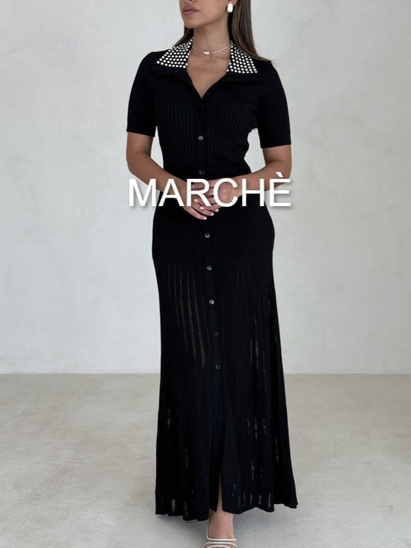 PEARL EMBELLISHED SHORT SLEEVED
