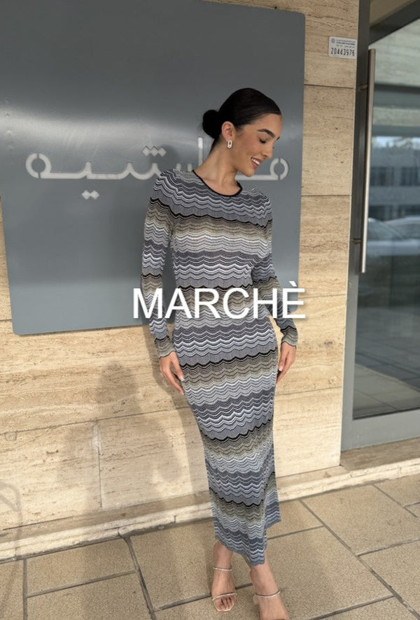 WAVE STRIPE BACKLESS