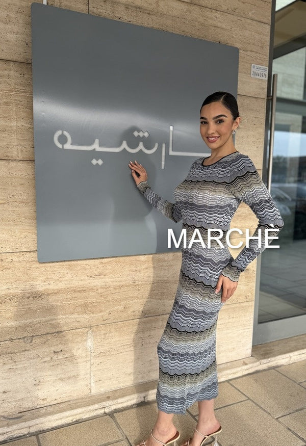 WAVE STRIPE BACKLESS