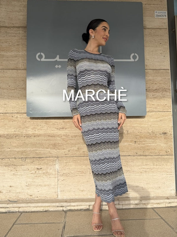 WAVE STRIPE BACKLESS