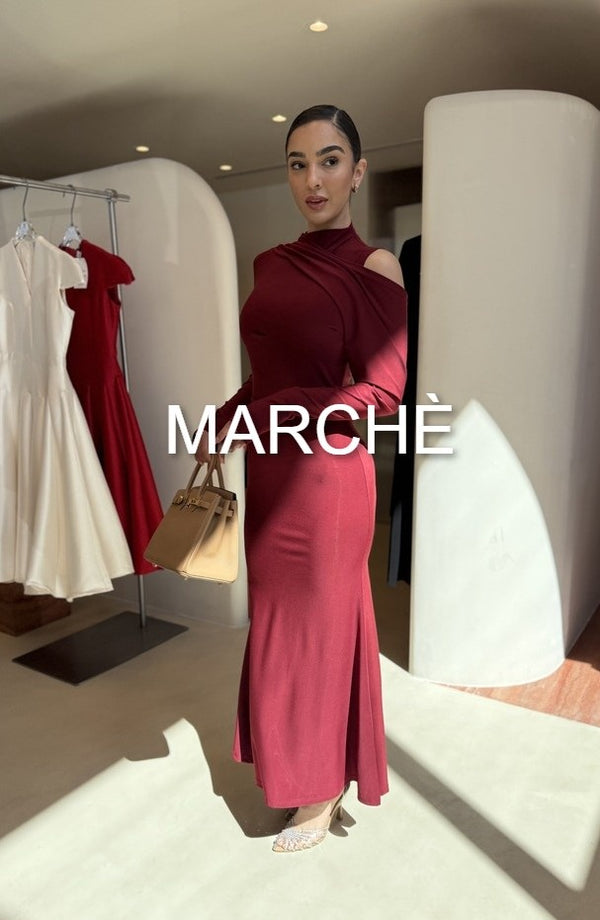 SILK HALF HIGH COLLAR DRESS
