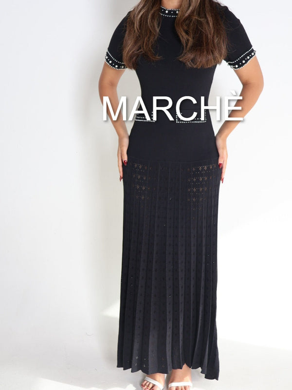 BEADED KNIT DRESS
