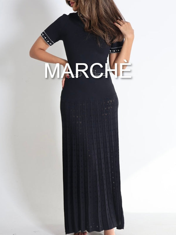 BEADED KNIT DRESS