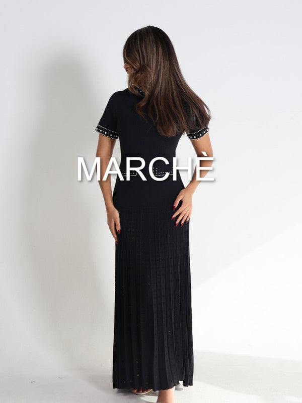 BEADED KNIT DRESS