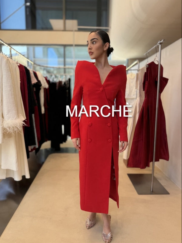 STAND UP COLLAR DRESS