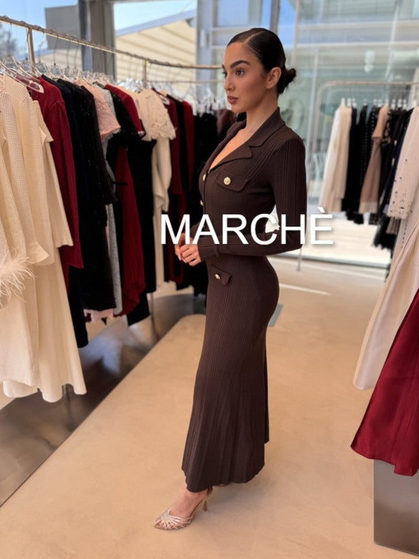 GOLDEN BUCKLE SLIM KNITTED