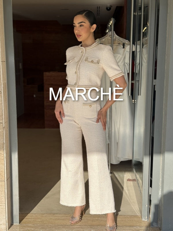 2 SET TWEED TOP & PANTS