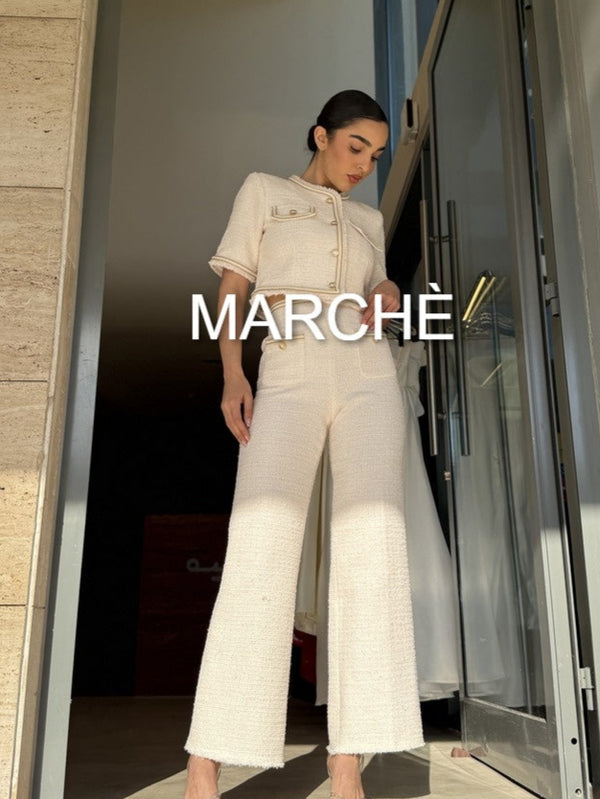2 SET TWEED TOP & PANTS