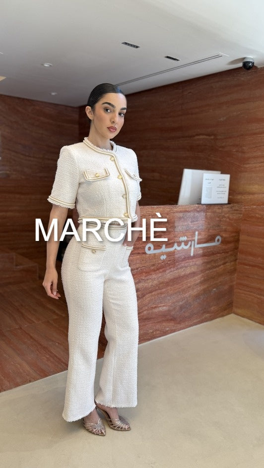 2 SET TWEED TOP & PANTS