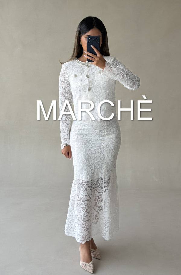 LACE SET LONG SLEEVE+SKIRT