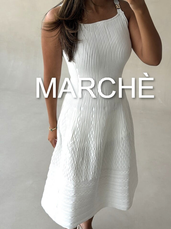 METAL BUCKLE CARDIGAN + DRESS