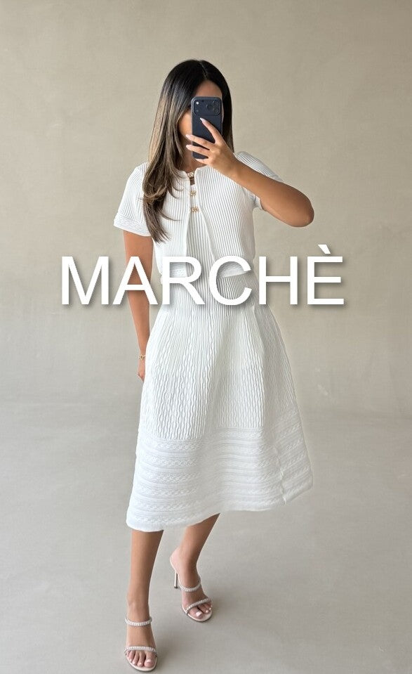 METAL BUCKLE CARDIGAN + DRESS