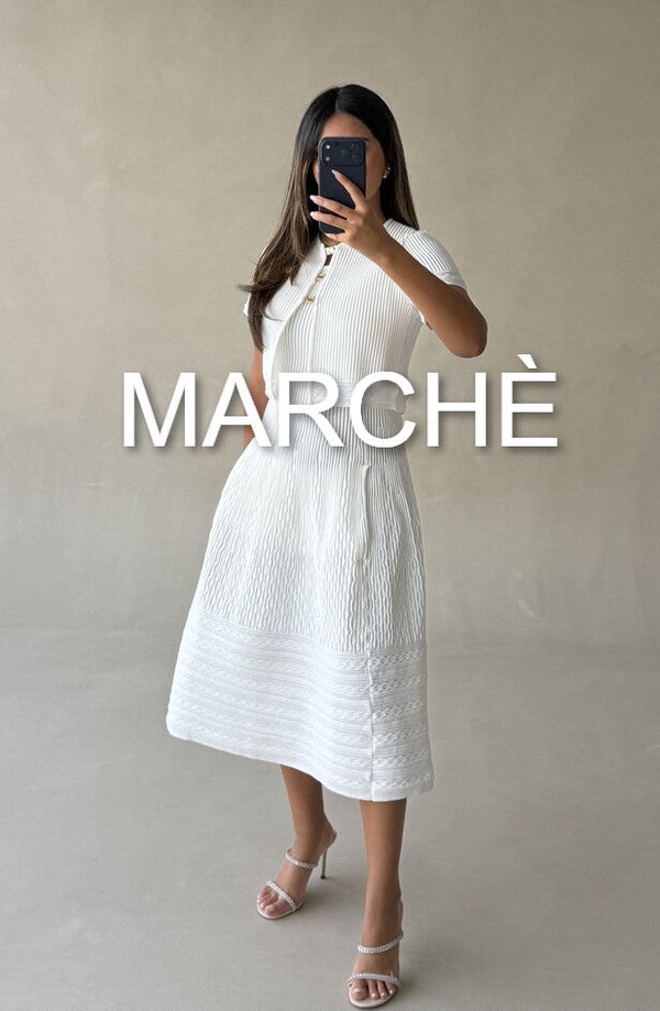METAL BUCKLE CARDIGAN + DRESS