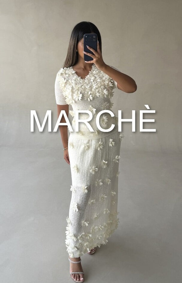 3D FLOWER TOP+SKIRT